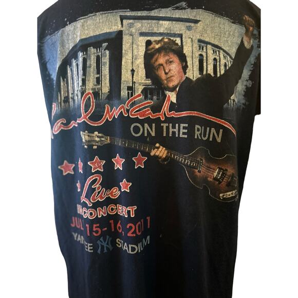 Paul McCartney On the Run Concert Tee Yankee Stadium 2011, Size M Unisex - Picture 6 of 6